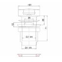 Burlington Chrome Basin Push Button Slotted Waste