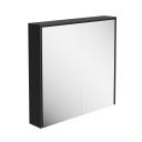 Newbury Matt Black LED Mirrored Wall Cabinet 750x700mm