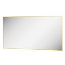 Rione Gold Rectangular Backlit LED Heated Mirror 850x550mm
