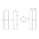 Venus Gloss White Tall Storage Unit Spec Drawing