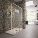 Solet Chrome Shower Side Panel 800mm