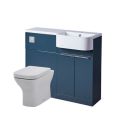 Tavistock Match Oxford Blue Right Hand Combination Vanity Basin & WC Unit 1000mm