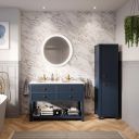 Addison Ribbed Blue 1200mm Floor Standing Vanity Unit