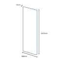 Vero Waterproof Postform Shower Wall Panel 2420x580mm Spec Drawing