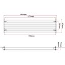 Perth White Double Horizontal Flat Panel Radiator 475x1800mm
