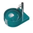 Verity Wall Hung Round Basin in Menta Gloss