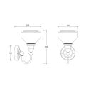 Burlington Ornate Light with Chrome Base & Cup Frosted Glass Shade