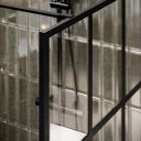 Amien Matt Black Grid Framed Shower Screen