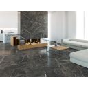 Lyons Black Marble Matt Porcelain Tile 900x900mm