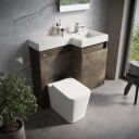 Summers Metallic Right Hand Combination Vanity Basin and WC Unit 900mm