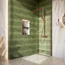 Royle Bronze Wetroom Shower Screen with Hinged Panel