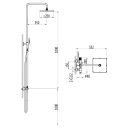 Thane Brushed Nickel Thermostatic Exposed Shower Pack