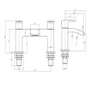 Tear Bath Filler Tap dimensions spec