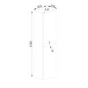 Ellis Royal Blue Wall Hung Tall Bathroom Storage Unit