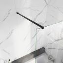 Statton Black Frameless Bath Screen