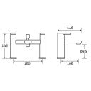 Bath Shower Mixer Tap Dimension Drawing