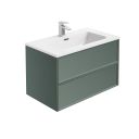 Kendal Pine Green Wall Hung Vanity Unit - 800mm