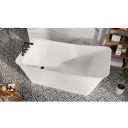 Modern roomset showing a view from above of the Chardon White Freestanding Acrylic Bath 1600x800mm