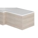 Light Elm L-Shape End Bath Panel 700mm