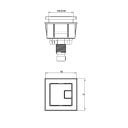 Apache Square Dual Flush Button for Concealed Cistern Spec Drawing