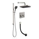 Flint Triple Outlet Concealed Valve Shower Pack - Brushed Nickel