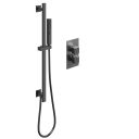 Zena Gunmetal Single Outlet Square Concealed Valve with Slide Rail Kit