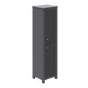 Addison Ribbed Charcoal Grey Tall Bathroom Cabinet