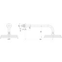 Warwick Brushed Gold Traditional Concealed Valve Shower Pack Spec Drawing