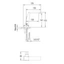 Cacia Chrome Basin Mixer Tap & Waste dimensions