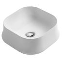 Paora White Square Countertop Basin