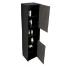 Snowdon Concrete and Black Wall Mounted Tall Storage Cabinet