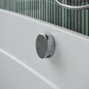 Aqualisa S3 Chrome bath filler with teal tiled background