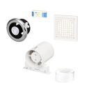 Euston Chrome Ceiling Extractor Fan Kit with LED Light