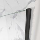 Statton Black Frameless Bath Screen