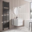 Neptune Gunmetal Heated Towel Rail - 1800x500mm Roomset