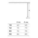 Sana Chrome Shower Side Panel Spec Drawing