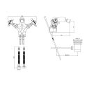 Grosvenor Chrome Mono Bidet Tap - dimensions