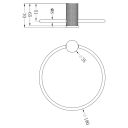 Moray Nickel Knurled Towel Ring