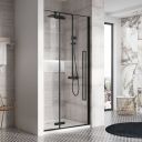 Taylor Black Hinged Shower Door