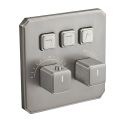 Flint Triple Outlet Concealed Valve Shower Pack - Brushed Nickel