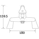 Bath Shower Mixer Tap Dimension Drawing