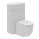 Soar Ribbed White WC Unit pictured with a toilet pan
