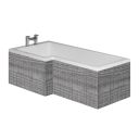 Grey Ash L-Shape Front Bath Panel 1700mm