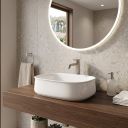 Talos White Oval Countertop Basin