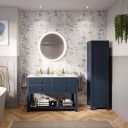 Addison Ribbed Blue 1200mm Floor Standing Vanity Unit