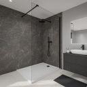 Vero Basalt Waterproof Postform Shower Wall Panel 2420x580mm
