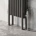 Upton Grey Pair of Triple Column Radiator Feet