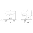 Samu Chrome Bath Shower Mixer Tap dimensions