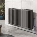 Upton Grey Double Horizontal Column Radiator 600x1190mm