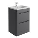 Floor Standing 600mm Vanity Unit in Charcoal
